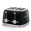 SMEG broodrooster 4x4 - zwart toaster voor 4 sneden 4 gleuven