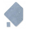 BeMini badcape - 75x75cm - steenblauw terry