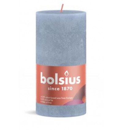 BOLSIUS Stompkaars - 13x6.8cm - sky blue rustiek