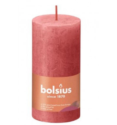 BOLSIUS Stompkaars - 10x5cm - Blossom pink rustiek