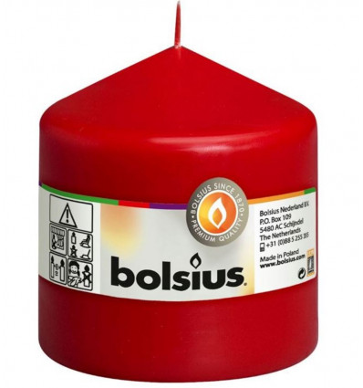 BOLSIUS Stompkaars - 10x9.8cm - rood rustiek TU UC