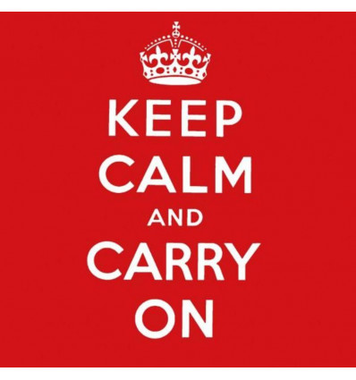 PPD Servetten - 33x33cm - Keep calm and carry on