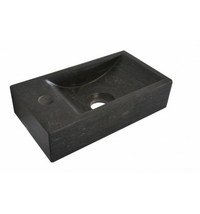 TREVI Fontein links - 36x18x9cm - natuursteen handenwasser - toiletruimte