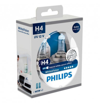 PHILIPS Lamp H4/5W 12V - whiteVision