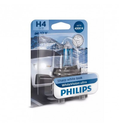 PHILIPS H4 12V 60/55W- whitevision ultra