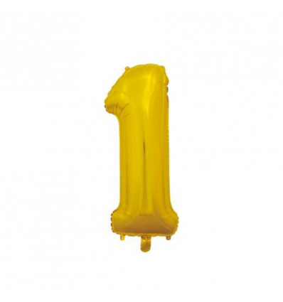 FIESTA Folie ballon '1' - 66cm - goud