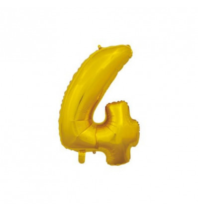 FIESTA Folie ballon '4' - 66cm - goud