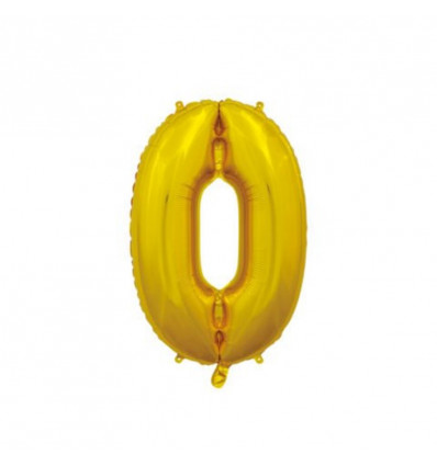 FIESTA Folie ballon '0' - 66cm - goud