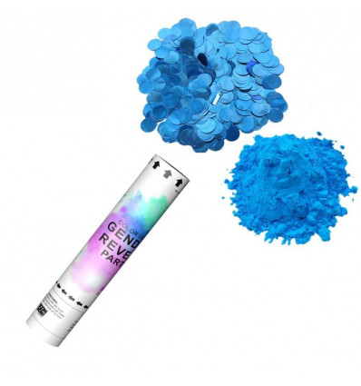 Gender reveal - confetti + blauwe rook