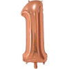 FIESTA Folie ballon '1'- 66cm- roze goud