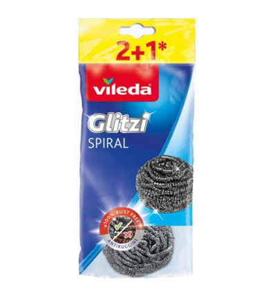VILEDA Glitzi schuurspons spiral - 2+1st