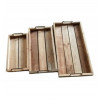 HBX Sturdy dienblad rechthoekig- S 40x21x4.5cm - hout naturel (prijs klein)