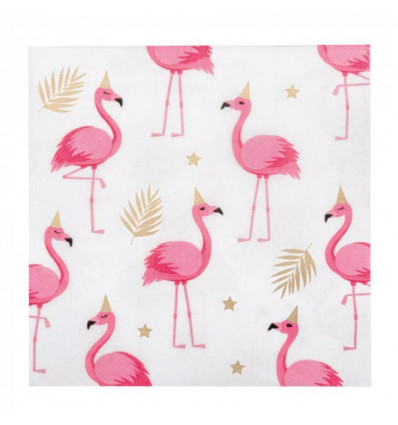 Flamingo - 20 servetten 33x33cm