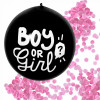 Confettiballon boy or girl 60cm - roze vulling