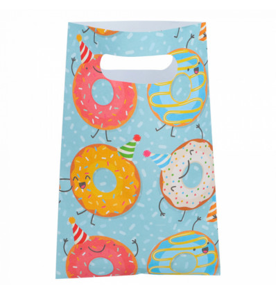 Donut - 10 feestzakjes 23x15cm papier