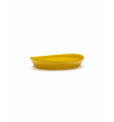 OTTOLENGHI Feast serveerschaal - S 30xH6cm - sunny yellow swirl dots zwart