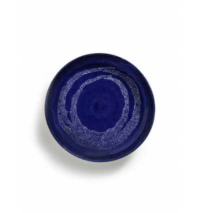 OTTOLENGHI Feast serveerschaal - M 36cm- lapis lazuli swirl dots wit