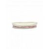 OTTOLENGHI Feast serveerschaal - M 36cm- wit swirl stripes rood