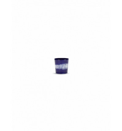 OTTOLENGHI Feast koffiemok - 250ml 7.5cm- lapis lazuli swirl stripes wit