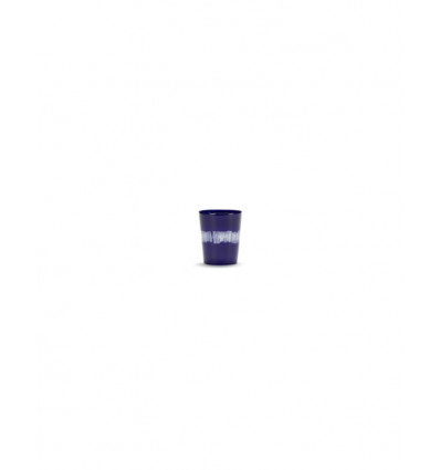OTTOLENGHI Feast theekop - 330ml 8.5cm - lapis lazuli swirl stripes wit