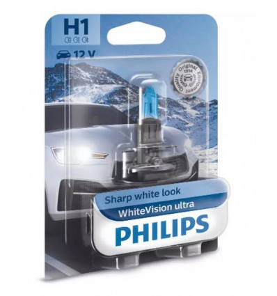 PHILIPS H1 12V 55W - whitevision ultra autolamp TU UC