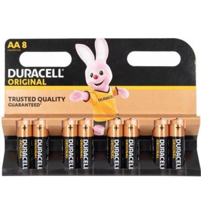 DURACELL Batterijen AA 100% - 8stuks