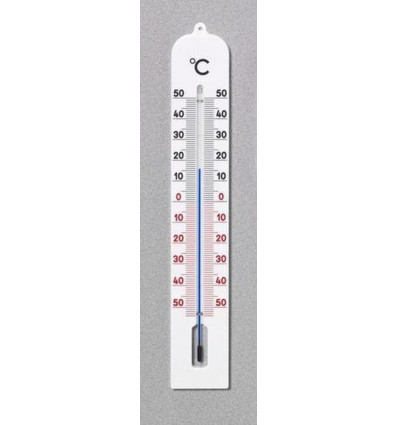 Thermometer buiten metaal 40cm - wit