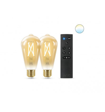 PHILIPS Wi-Fi BLE 50W ST64 Amb TW 2PK + remote 8719514550155