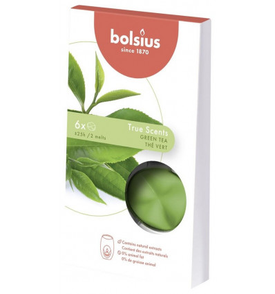 BOLSIUS waxmelts 6st.- green tea TU LU