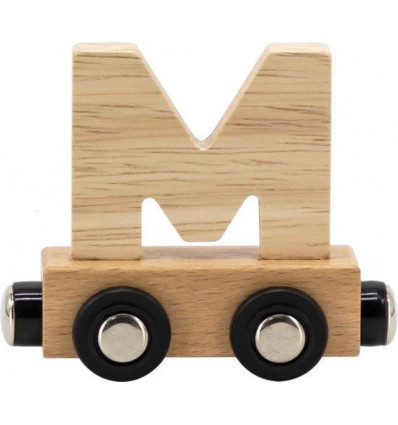 TRYCO Letter trein hout - M - naturel