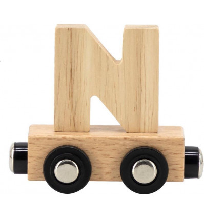 TRYCO Letter trein hout - N - naturel