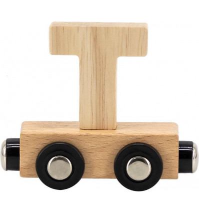 TRYCO Letter trein hout - T - naturel