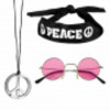 Set peace accessoires - Hoofdband, bril en ketting