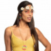 Set Hippie de luxe accessoires - Ketting hoofdband, partybril en oorbellen