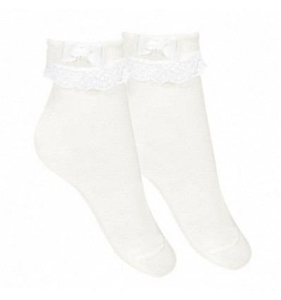 CONDOR sokken kort - cream - 3/6m