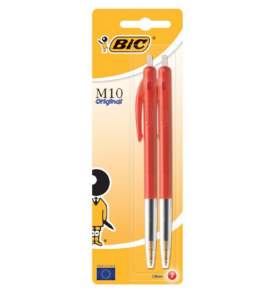 BIC Balpennen M10 medium 2st.- rood