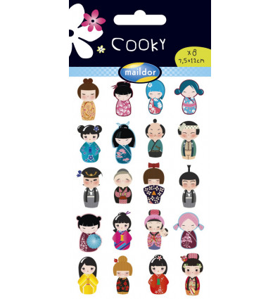 COOKY stickers 3D - Chinese poppen