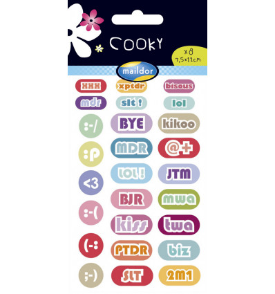 COOKY stickers 3D - SMS taal