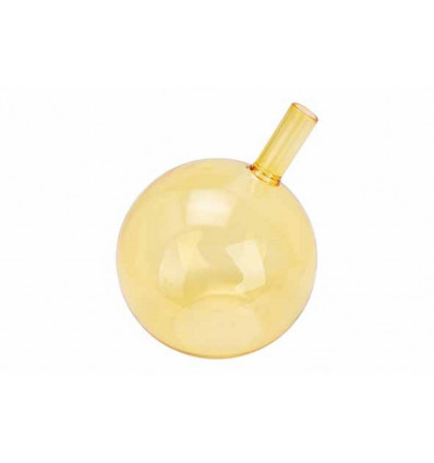 BALL vaas glas - 10x12cm - geel