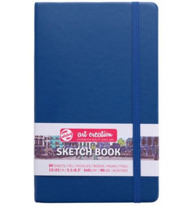 TALENS Schetsboek- 13x21cm - Marineblauw - 80vellen - 140gr
