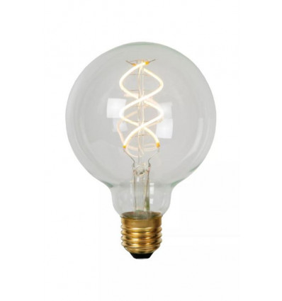 LUCIDE Lamp LED G95 - E27 4.9W 2700K - dimbaar transparant