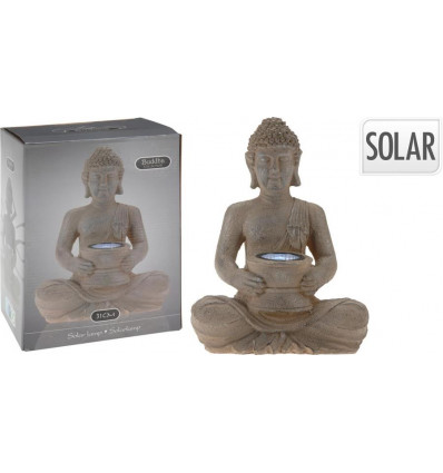 ProGarden boeddha met solarlamp - polyst