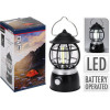 Campinglamp LED lantaarn - 10x19cm - zwart