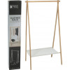 H&S Kledingrek met plank - bamboe/ wit formaat 86x57x155cm