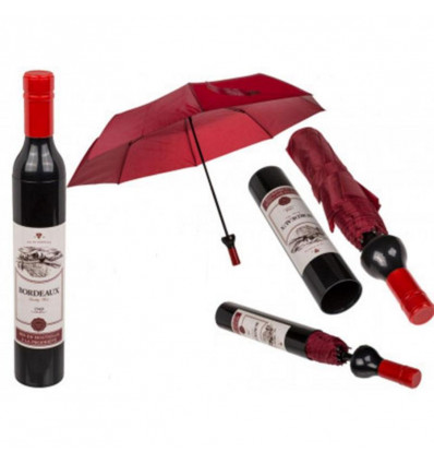 Mini paraplu wijnfles - 90cm