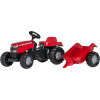 ROLLY Massey Ferguson tractor m/ aanhangwagen - rood