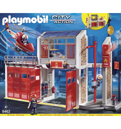 PLAYMOBIL City Action 9462 brandweerkazerne met helikopter