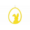 Paas ei hanger konijn - 24x30cm - geel