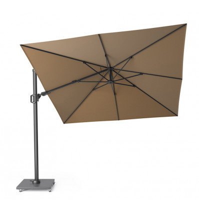 CHALLENGER T2 parasol 3x3m - taupe doek antraciet frame excl. voet