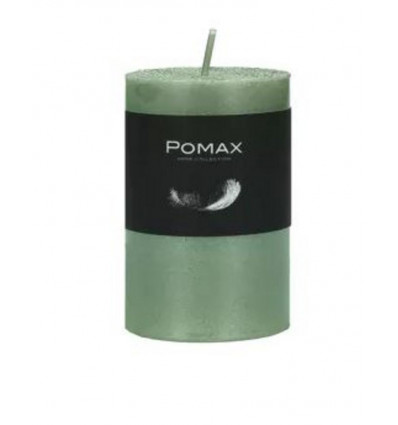 Pomax CANDLE kaars - dia 5cm x H 8cm - licht aqua
